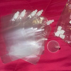 5 Clear 16oz liquid pouch